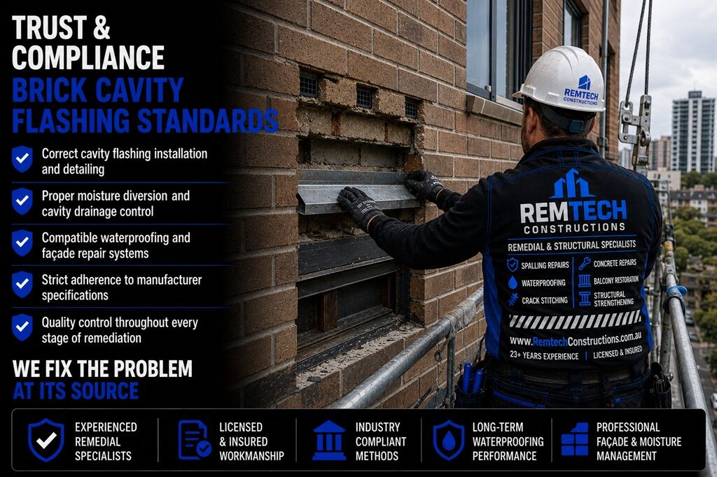 Concrete Grinding Sydney 24 Brick Cavity Flashing - Trust And Compliance Statement - Remtech Constructions
