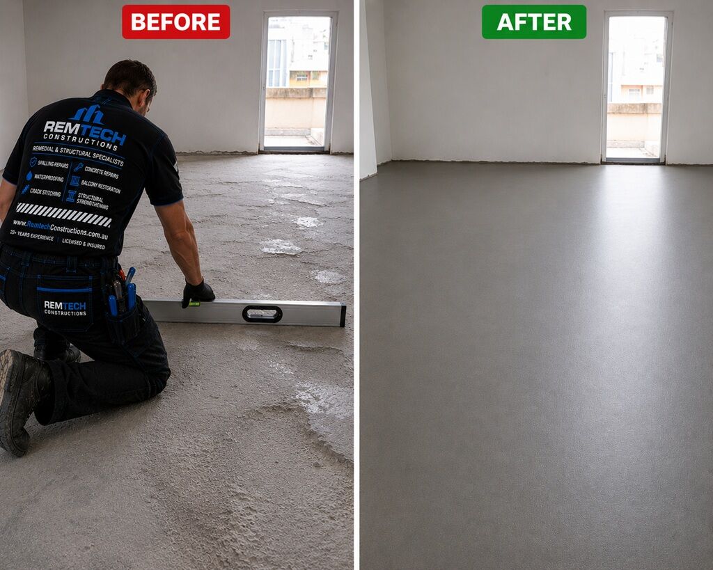 Floor Levelling Services Sydney 7 Floor Levelling Service In Sydney - Before & After - Remtech Constructions