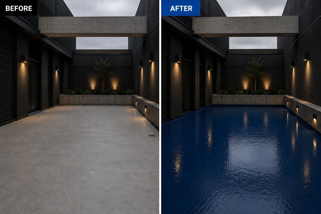 Waterproofing Membrane Installation Sydney 2 Waterproofing Membrane Installation Service In Sydney - Liquid Solvent Waterproofing Membrane - BEFORE & AFTER - Remtech Constructions